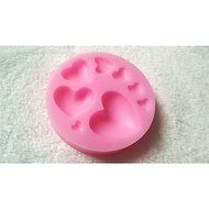 Sher Bakeware Silicone Heart Baking Molds for Fondant Candy Chocolate Cake N4