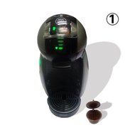 1-Pack Brown Reusable Coffee Capsule, Eco-Friendly Single Serve Coffee Filter, Compatible with Dulce Gusto Brewers N6