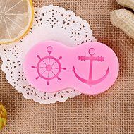 Genenic Silicone Fondant Baking Tool Mold Mould Anchor Ship Wheel Cake Decor N8