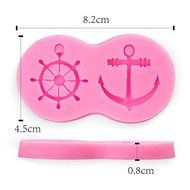 Genenic Silicone Fondant Baking Tool Mold Mould Anchor Ship Wheel Cake Decor N9