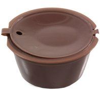 1-Pack Brown Reusable Coffee Capsule, Eco-Friendly Single Serve Coffee Filter, Compatible with Dulce Gusto Brewers N8