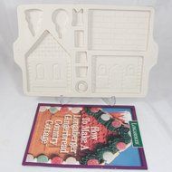 Longaberger Pottery 1995 Gingerbread Country Cottage Mold (32467)