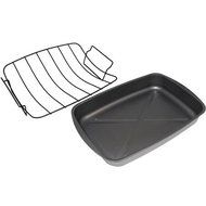 Mainstays Durable Non-Stick Finish Large Roasting Pan Set, 2 pcs. N3
