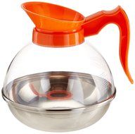 Foodservice Essentials CD-64PO Decaf Coffee Decanter with Stainless Steel Bottom (64-Ounce, Orange)