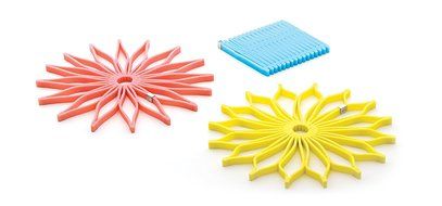 Toast Living USA Sunflower-Trivets Set, Orange, Blue, Yellow
