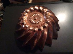 KitchenCraft Copper Pinwheel Jello Mold Cake Pan N2