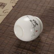 XDOBO China Ceramic High Capacity Square Tea Tin Seal Pot Tea Storage Canister (A) N2