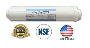 Inline Water Filter (with 1/4" Quick-Connects) - For Refrigerators, Ice Makers, Coffee Makers, Water Fountains...