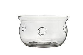 Excelity&reg; Ultra Clear Glass Teapot Warmer Candle Lit N3