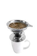 Oishii Pour Over Coffee Dripper and Reusable Brewer - Stainless Steel Filter with Unique Spiral Base N6