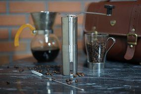 Portable Handheld Coffee Grinder - Ceramic Burr and Professional Grade Stainless Steel. Perfect Manual Coffee... N7