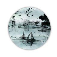 Generic Mdf Cup Mat Design Asian Chinese Painting Ink Well N4