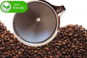 Pour Over Stainless Steel Coffee Dripper-4 Cup Drip Cone Best Reusable Manual Pourover Paperless Dripper Brewer... N8