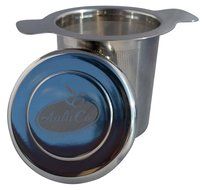 AulivCo Tea Infuser Set Bundle with Mesh Stainless Steel Strainer, Black Silicone Handle, Lid and Teaspoon N6