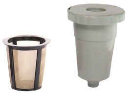 THE ORIGINAL GOLDTONE BRAND Single Kup Reusable Filter with Housing-LARGER FILTER-Holds 33% More Coffee