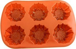 World Cuisine Non-Stick Silicone Mold, Brioche, Sunflower N4