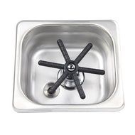 YBB Portable Cup Washing Machine Rinser Pitcher for Household/Bar (Including Stainless Steel Square Pool) N3