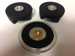 Two Black Rubber Gear and One Free Base Gear Replacement Part for Magic Bullet for Cross and Flat Blade N2
