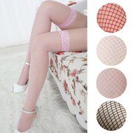 Underwear, PHOTNO Fashion Lingerie Woman Ladies Lace Fishnet Thigh High Stockings N10