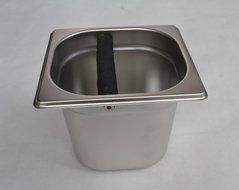 Stainless Coffee Machine Espresso Knock Box Flip Bang Recycle W Rubber Bar Large