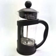 XHHOME French Press Coffee Pot 12oz, Stainless Steel Case,Heat-resistant Glass Pot,Stainless Mesh Filter (Silver) N2