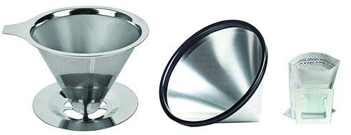 TrulyAll Pour-Over Coffee Paper Dripper Filters - Single Cup Coffee Makers (Pack of 100) N10