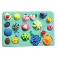 Y&XL&H Button Fastener Fondant Cake Molds Chocolate Mould For The Kitchen Baking Clay Mold Sugarcraft Decoration...