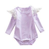 Jumpsuits,BeautyVan Toddler Baby Girl Solid Lace Long Sleeve Romper Jumpsuits Kid Clothes (12M, Navy) N6