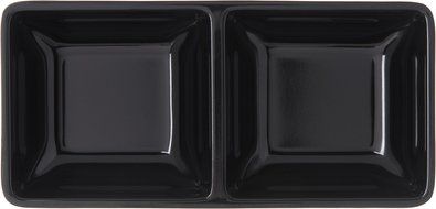 Carlisle 086203 Melamine Double Square Ramekin, 4-oz. Capacity, 5-3/4 x 2-3/4 x 1", Black (Case of 24) N7