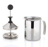 Wowlife Double Stainless Steel Mesh Milk Frother Milk Foamer Milk Creamer Froth Pump (800ml / 27oz)
