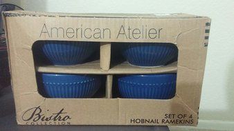 American Atelier Bistro Hobnail Ramekins, Cobalt N2
