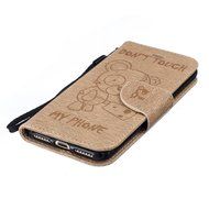iPhone 7 Plus Case, iPhone 7 Plus Wallet Case,PHEZEN Cute Bear Don't Touch My Phone Design PU Leather Wallet Case... N71