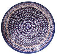 Polish Pottery Dish Pie Plate 10" From Zaklady Ceramiczne Boleslawiec #879-1126a Classic Pattern, Height: 1.8"... N2