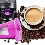 Best Quality Reusable K-Cup Replacement Coffee Pods in Hot Pink, 3 piece Set by Quizinary (TM) N2