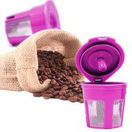 Best Quality Reusable K-Cup Replacement Coffee Pods in Hot Pink, 3 piece Set by Quizinary (TM) N4