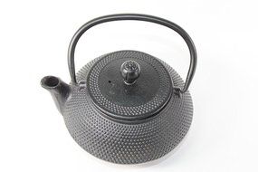 Japanese Antique 24 Fl Oz Black Small Dot Hobnail Chinese Cast Iron Teapot Tetsubin with Infuser + Gift Bow N3