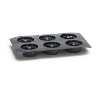Patisse 6-Cup Silicone Mini Bundt Baking Mould