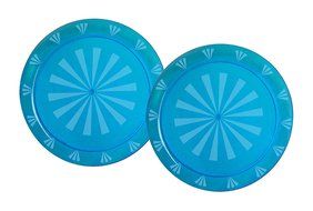 Party Essentials Hard Plastic 12-Inch Round Serving Trays, Purple, 2Pk N15
