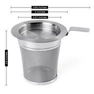 Loose Leaf Tea Infuser with Mesh Basket | Finest Stainless Steel Strainer and Steeper for Green, Black & Herbal...