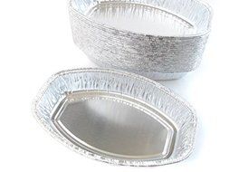 Disposable Aluminum Small Oval Casserole Pan- Individual Size- #4600 (25) N2