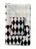 Rolls and Biscuits Basket Liner, Black and White N3