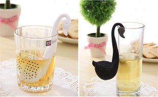 Scheppend Creative Swan Shape Tea Iinfuser Teaspoon Tea Strainer,Essential For Server Tea,1 N2
