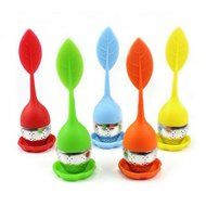 Tea Infuser, 5-Pack Silicone Tea Infuser Handle Stainless Steel Strainer filter Infuser with Drip Tray for Loose...