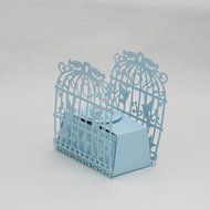 50PC Candy Box,Morecome Birdcage Flowers Laser Cut Favor Candy Box (Purple) N29