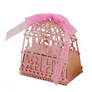 50PC Candy Box,Morecome Birdcage Flowers Laser Cut Favor Candy Box (Purple) N30