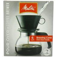 Melitta Coffee Maker, 6 Cup Pour-Over Brewer with Glass Carafe, 1-Count NewGY#583-4 6-DFG257366 N2