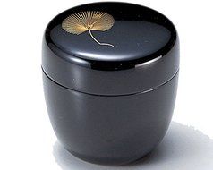 Echizen Urushi Lacquer Japanese Natsume tea ceremony Matcha Container Tea Caddy Chinkinmatsu Gold Pine