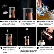 UBLISS Stainless Steel Teapot,Coffee French Pressure Pot (800ml) N10