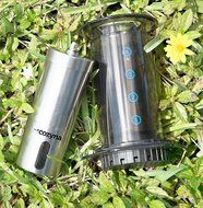Manual Coffee Grinder with Ceramic Burr by Cozyna, Coffee Bean Grinder, Stainless Steel - Aeropress Compatible... N12