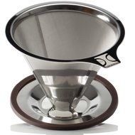 The Elan Collective Premium Stainless Steel Pour Over Coffee Dripper - Reusable Permanent Paperless Cone Coffee... N6